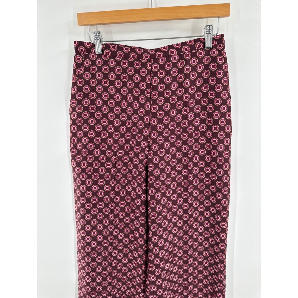 Ann Taylor The Easy Wide Leg Pant in Satin Pink Burgundy 0 NWT - Picture 4 of 8